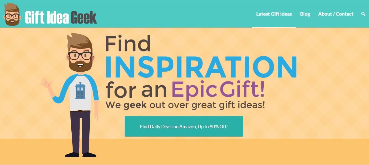Gift Idea Geek Amazon Affiliate Website Example