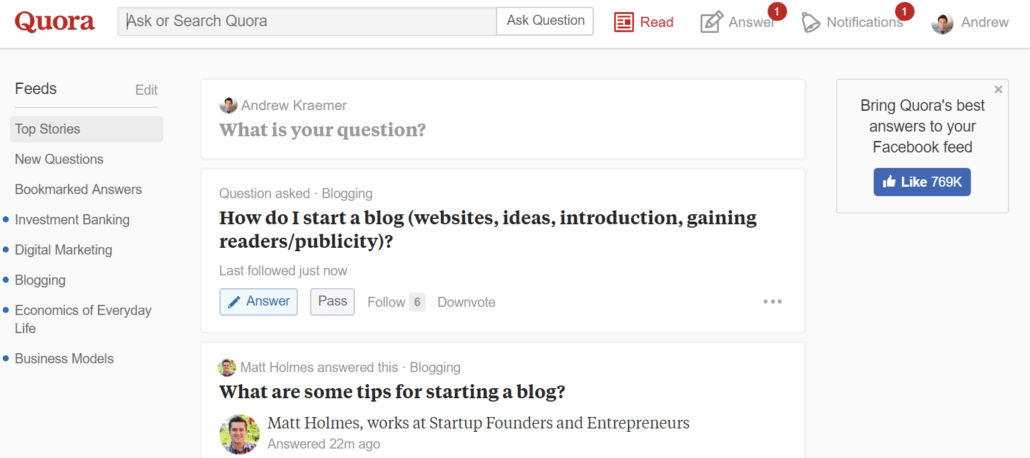 web marketing with Quora to increase website traffic