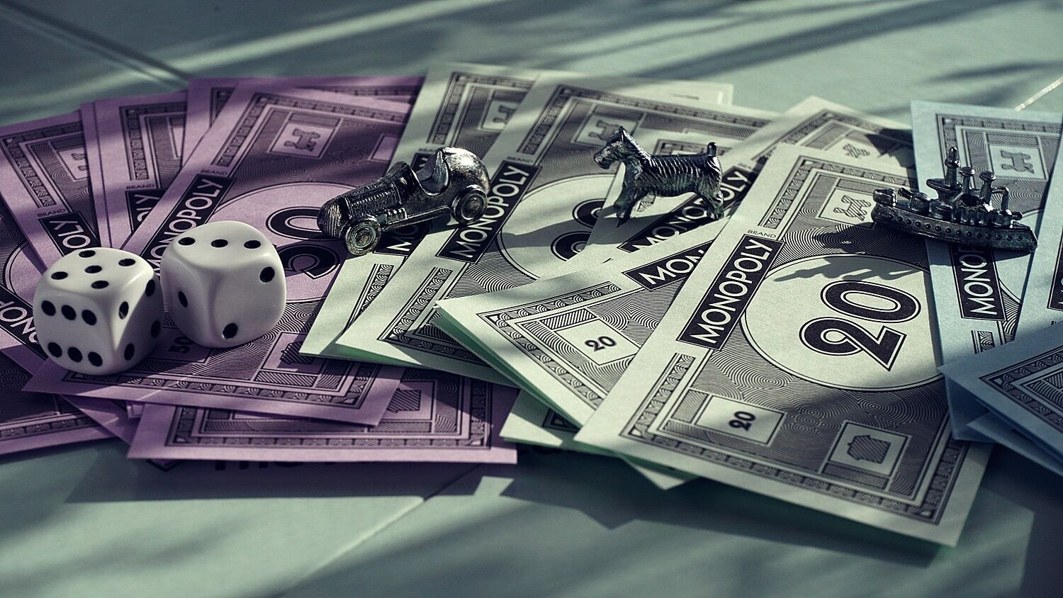 Facts about money with monopoly money.