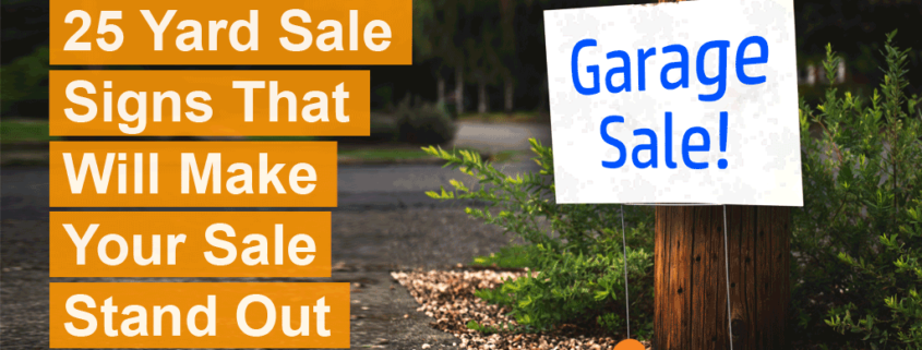 Do you have a yard sale? If so, then one of your most challenging decisions will be deciding on the perfect sign to let people know where your goodies are.
