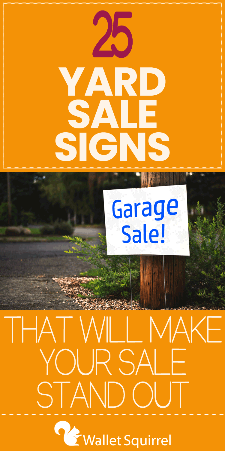 Do you have a yard sale? If so, then one of your most challenging decisions will be deciding on the perfect sign to let people know where your goodies are.